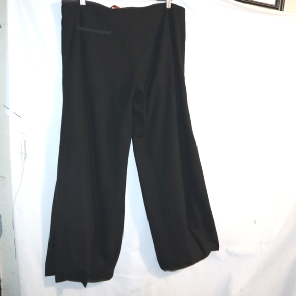 COP COPINE Black Wide leg Pant Hem Pleated Dress Pants - Picture 7 of 16